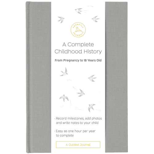 A Complete Childhood History: From Pregnancy to 18 Years Old (Grey, Linen)