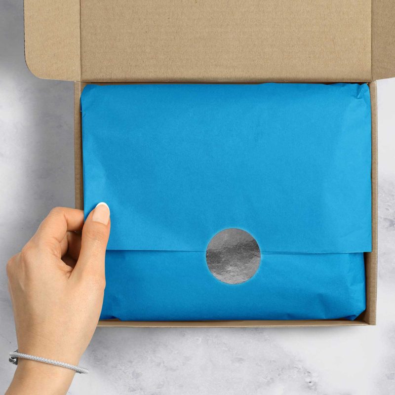 BFT05e Solid Color Blue Tissue Paper Packaging 92fb7a05 8421 4160 b44e 2a51dd727318