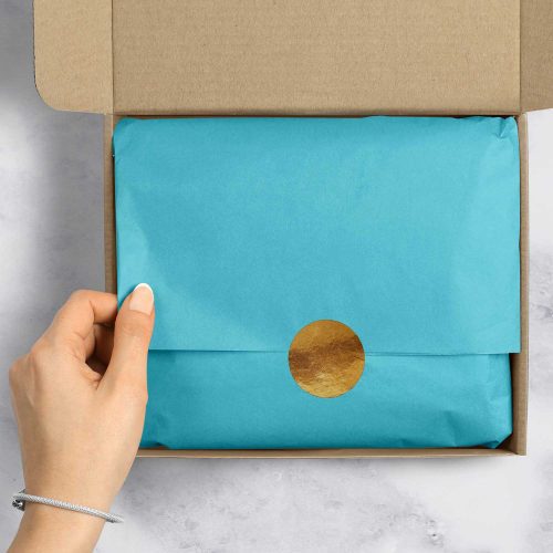 BFT44e Solid Color Aqua Blue Tissue Paper Packaging 6b8114ae 05c4 4800 a1bd c7eab3390e37